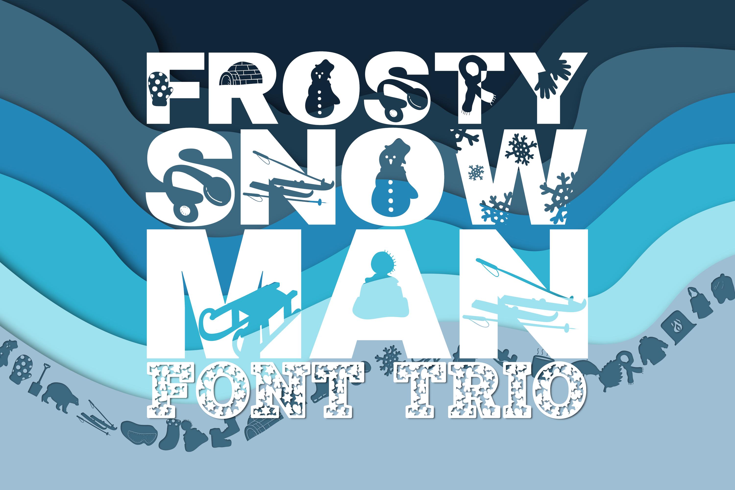 Frosty Snowman Trio Font
