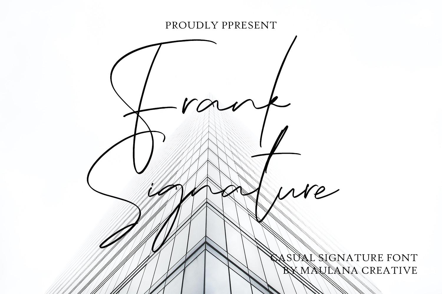Frank Signature Font