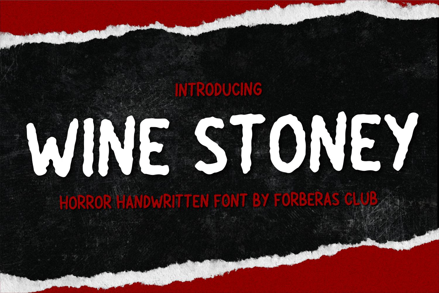 Wine Stoney Font