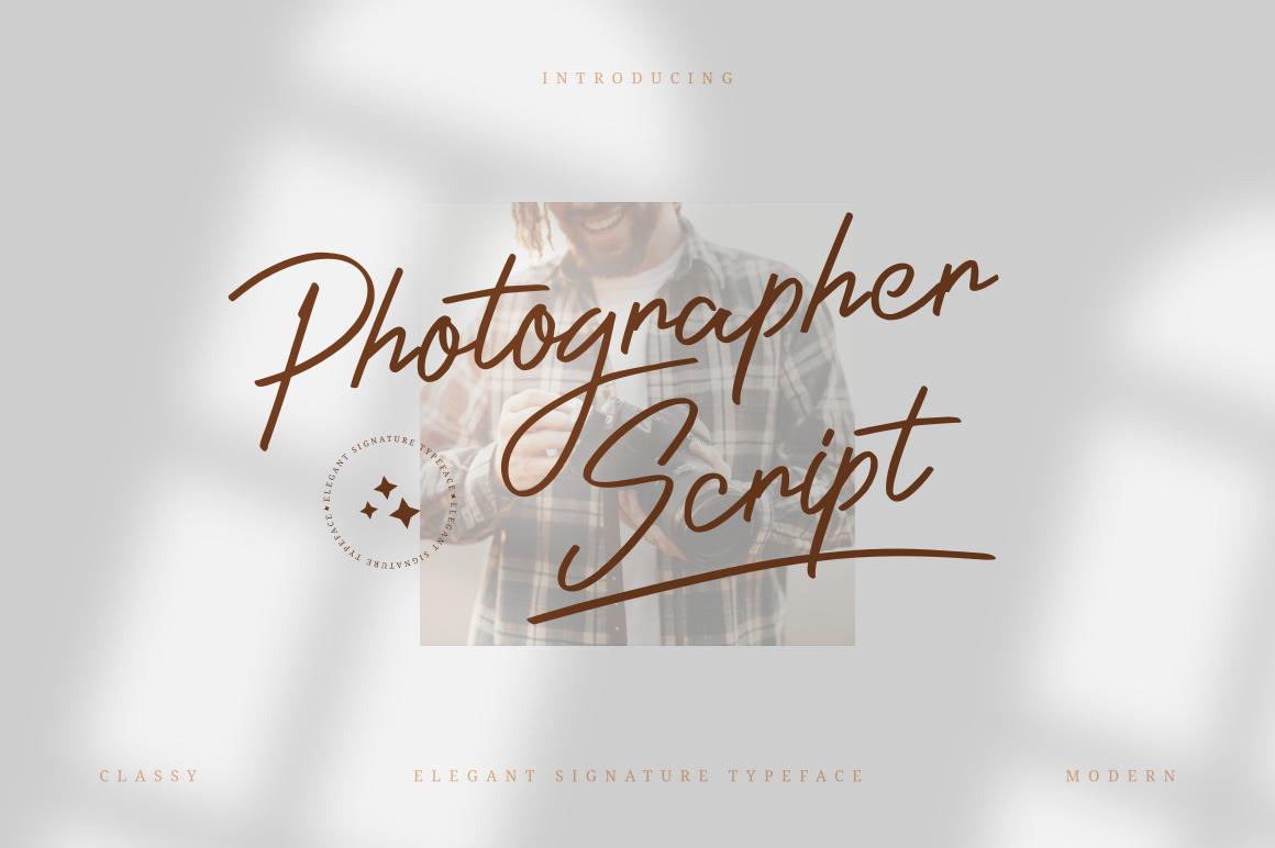 Photographer Script Font