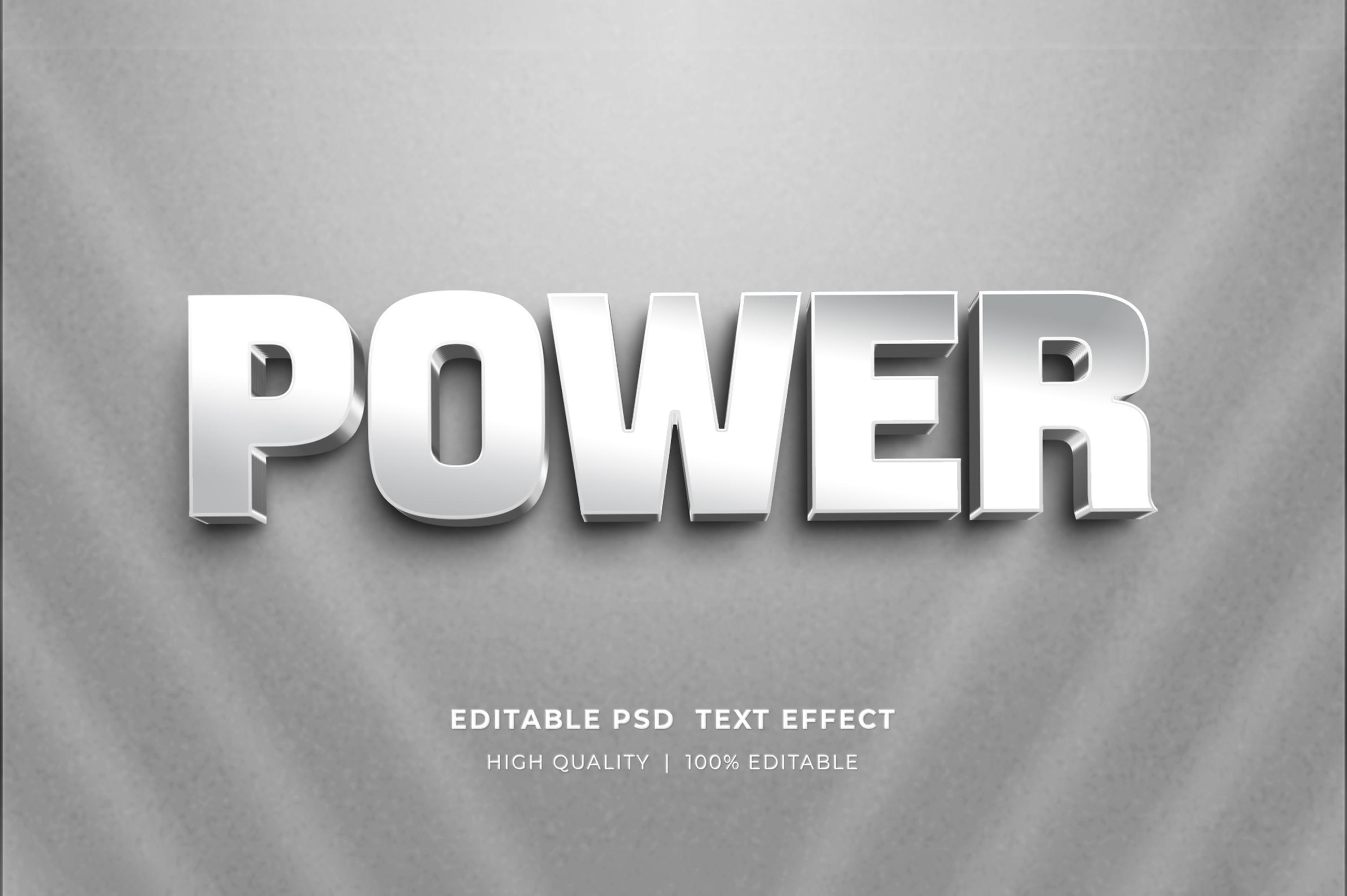 Power Editable Text Style Effect