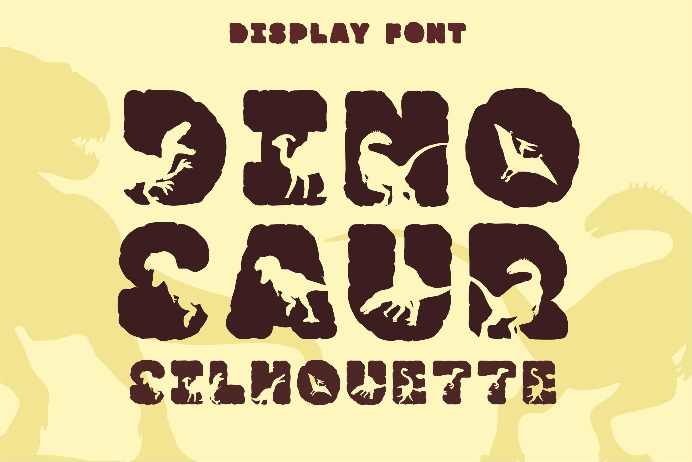 Dinosaur Silhouette Font