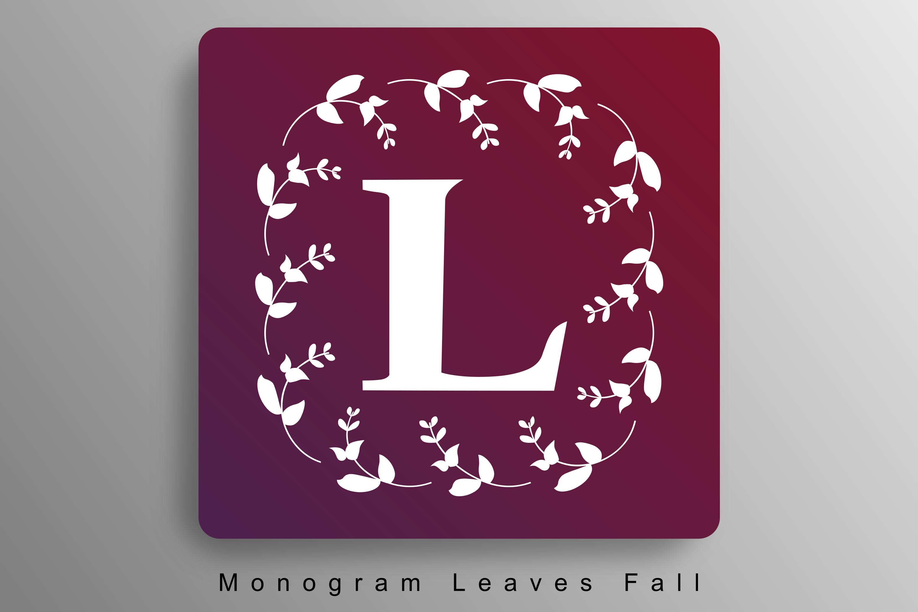 Monogram Leaves Fall Font