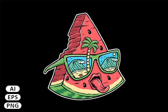 Cute Watermelon and Beach Glasses