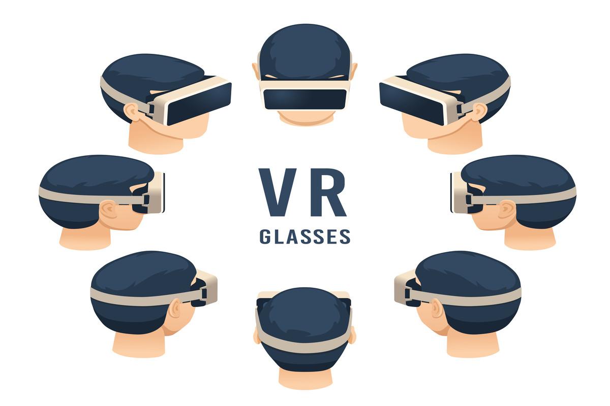 Head in VR Glasses