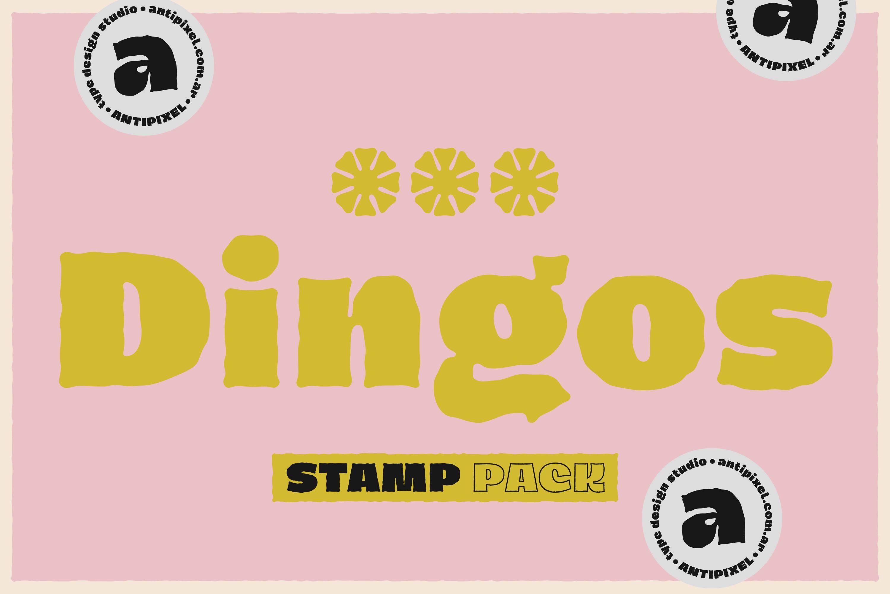 Dingos Stamp Pack Font