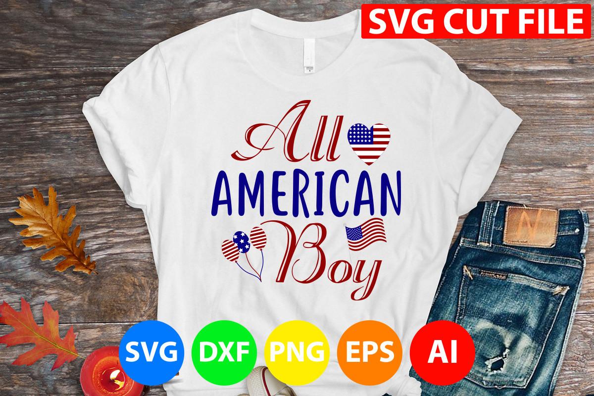 All American Boy Svg Cut File