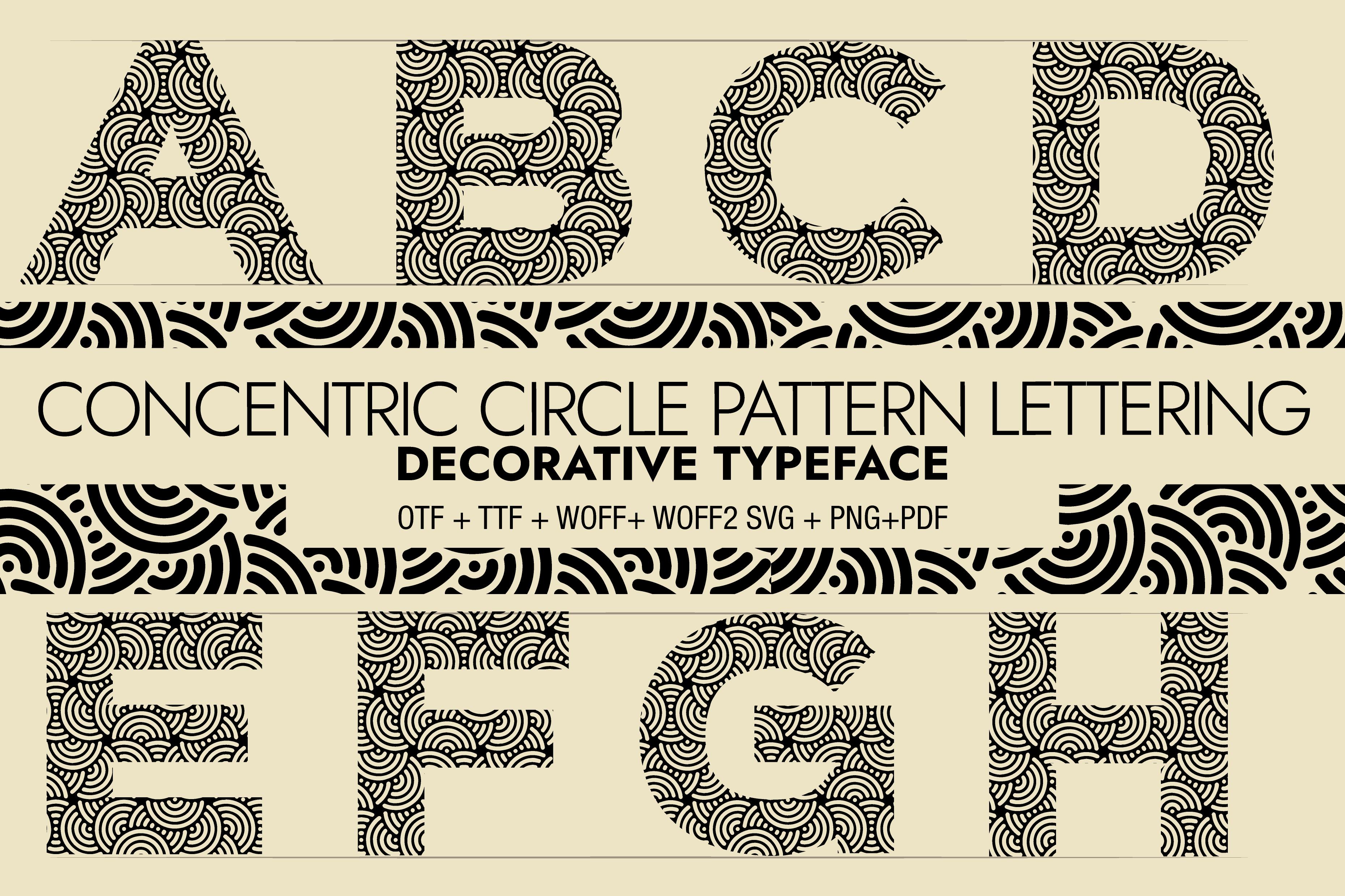 Concentric Circle Pattern Font