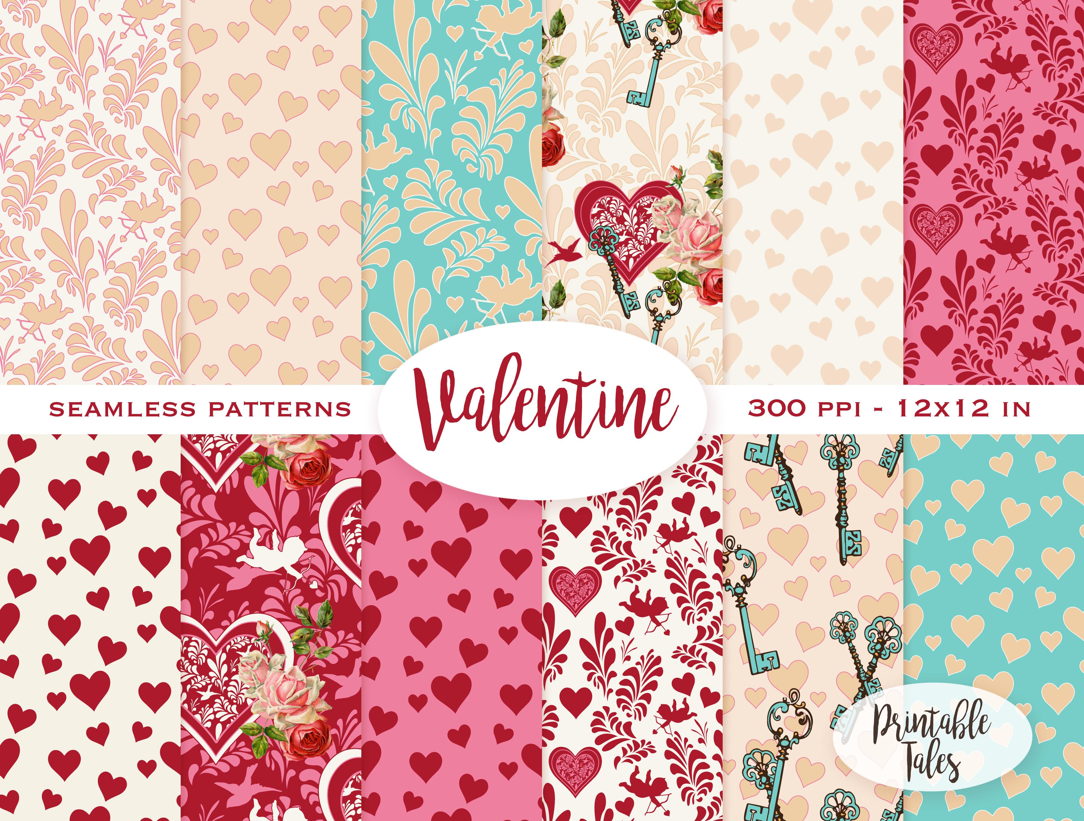 Valentine's Day Seamless Patterns