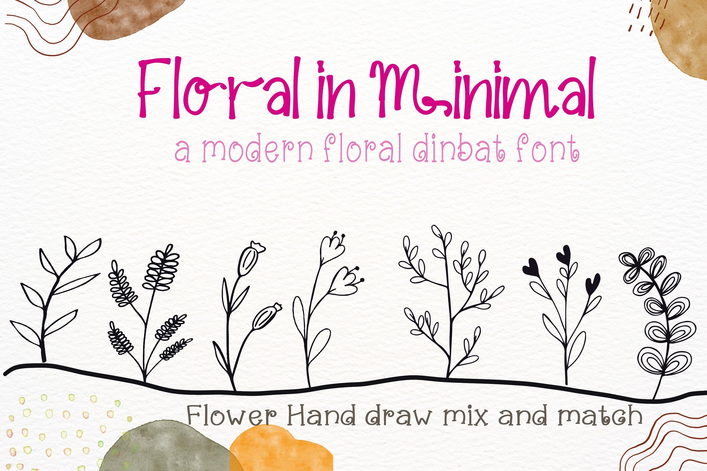 Floral in Minimal Font
