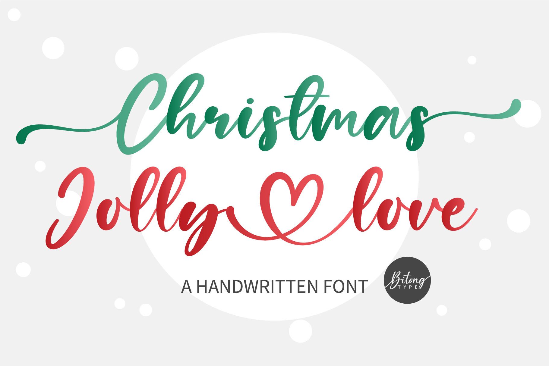 Christmas Jolly Love Font