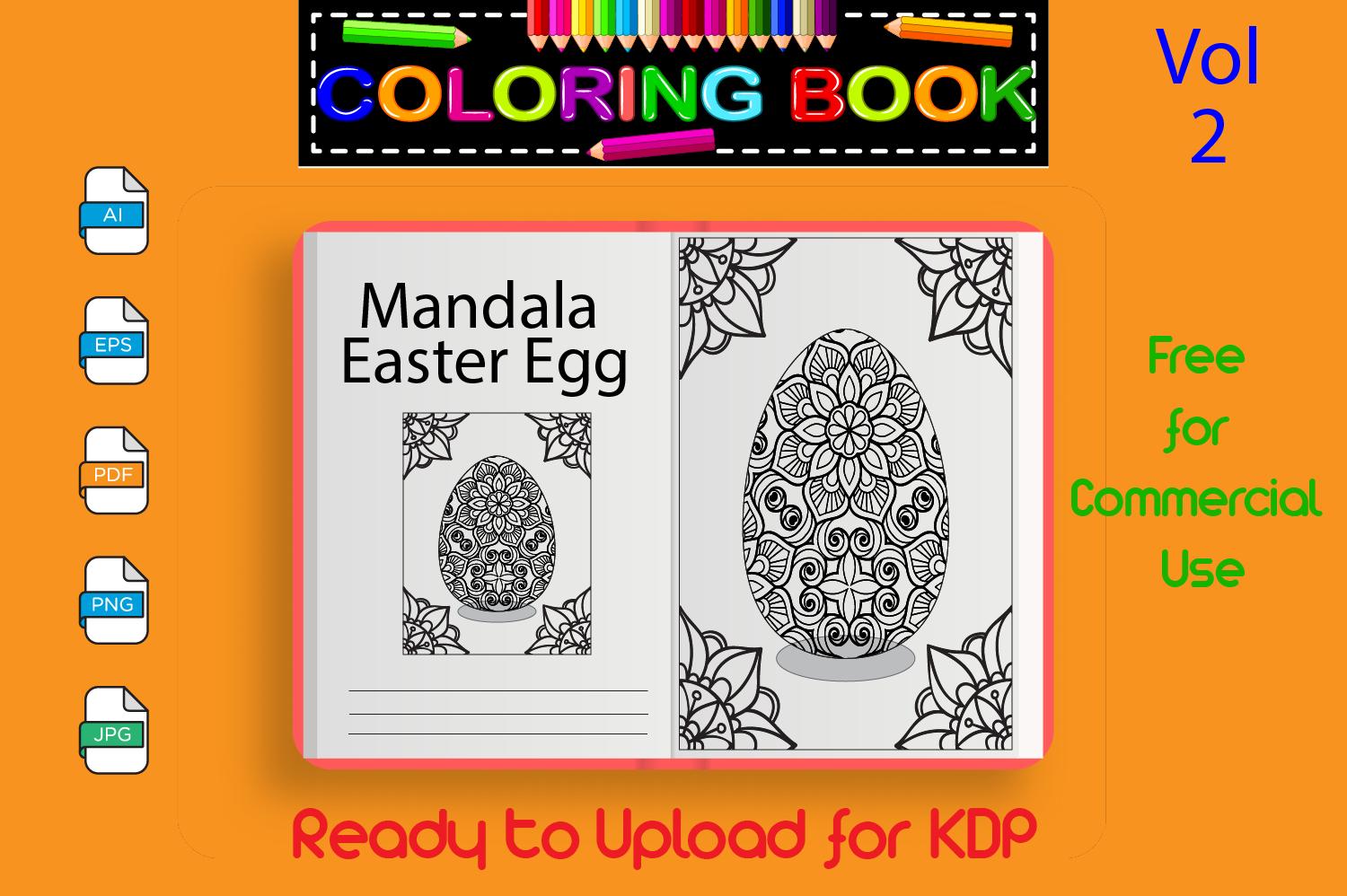Mandala Easter Egg- Coloring Book Pages