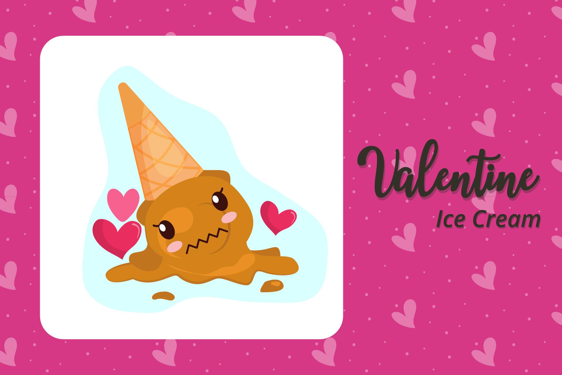 Valentine Poor Ice Cream Design