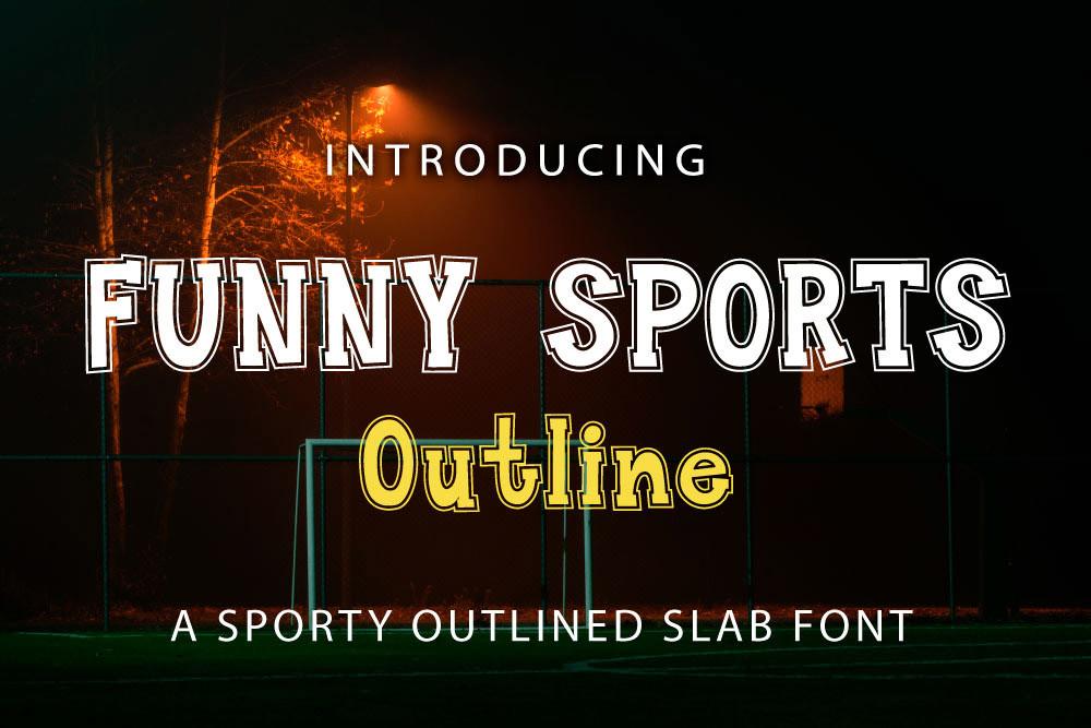 Funny Sports Outline Font