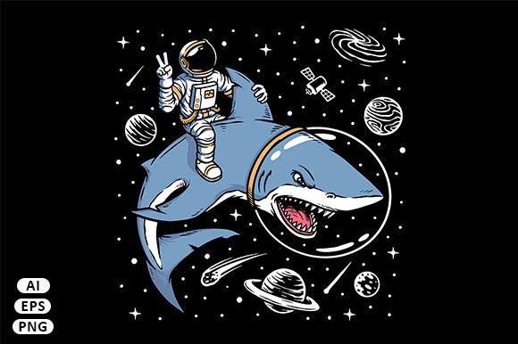 Astronaut Riding Shark