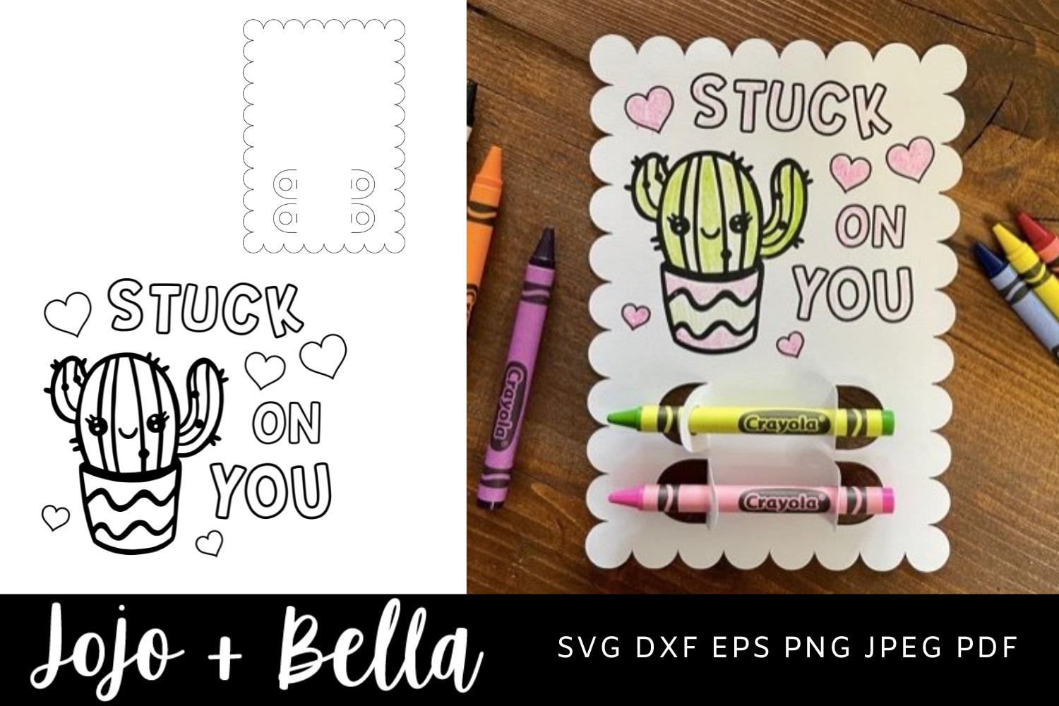 Valentine Coloring Cards SVG, Cuttable C