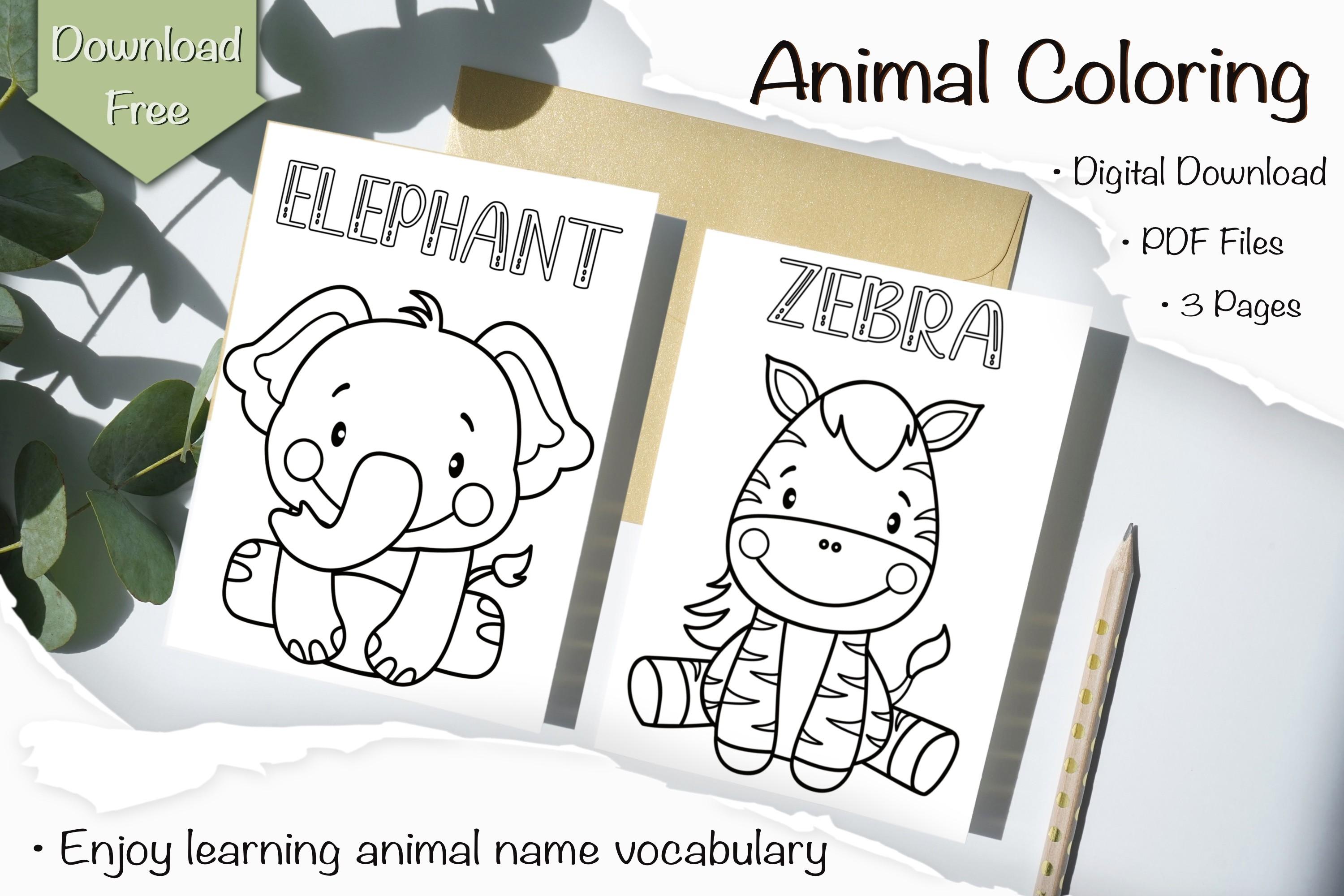 Animal Cute Template Doodles Coloring