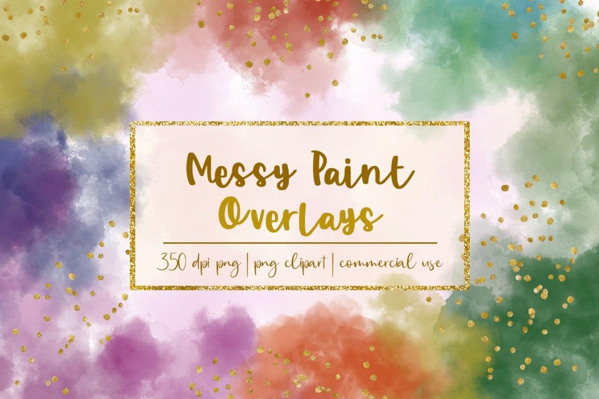 Messy Paint Overlays Watercolor