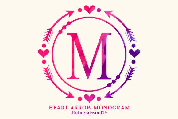 Heart Arrow Monogram Font