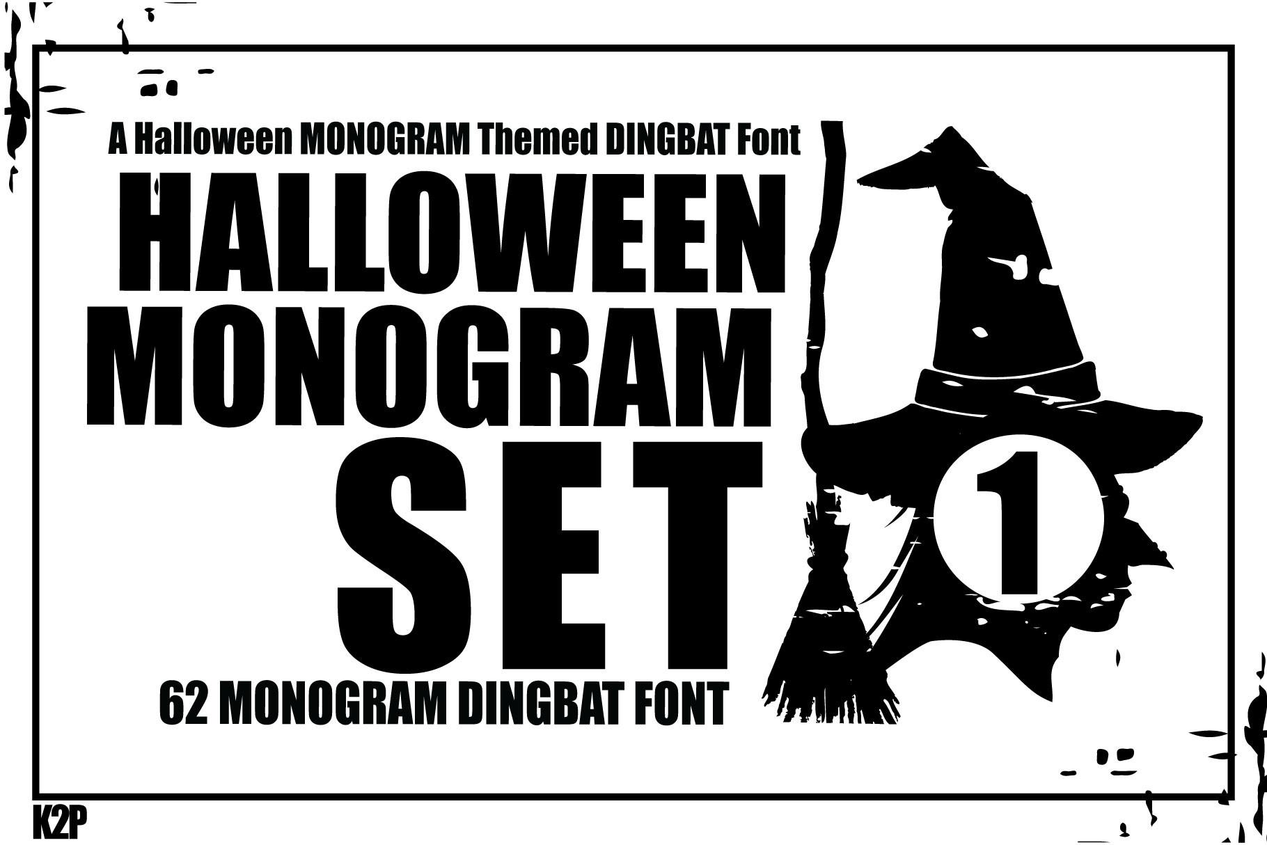 Halloween Monogram Font