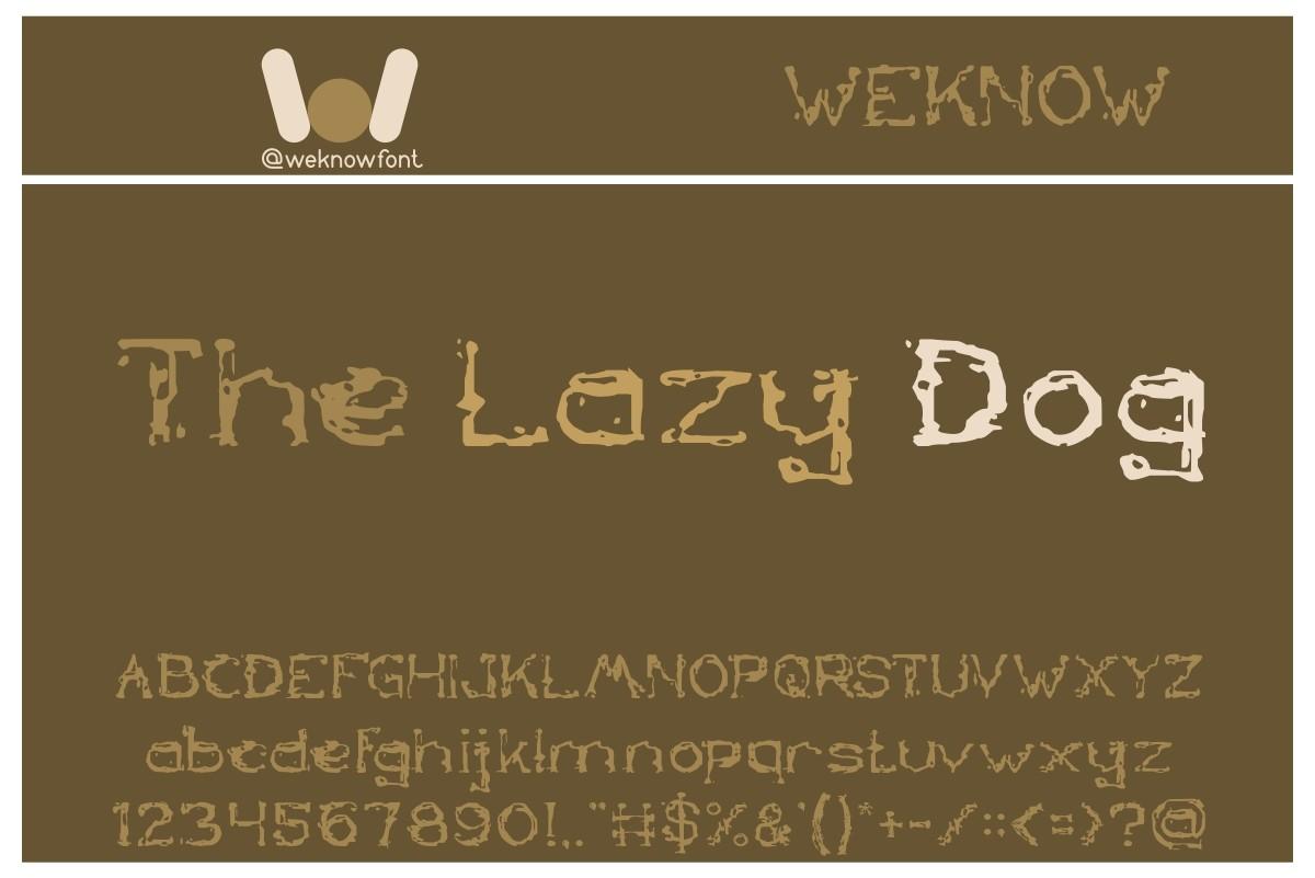 The Lazy Dog Font