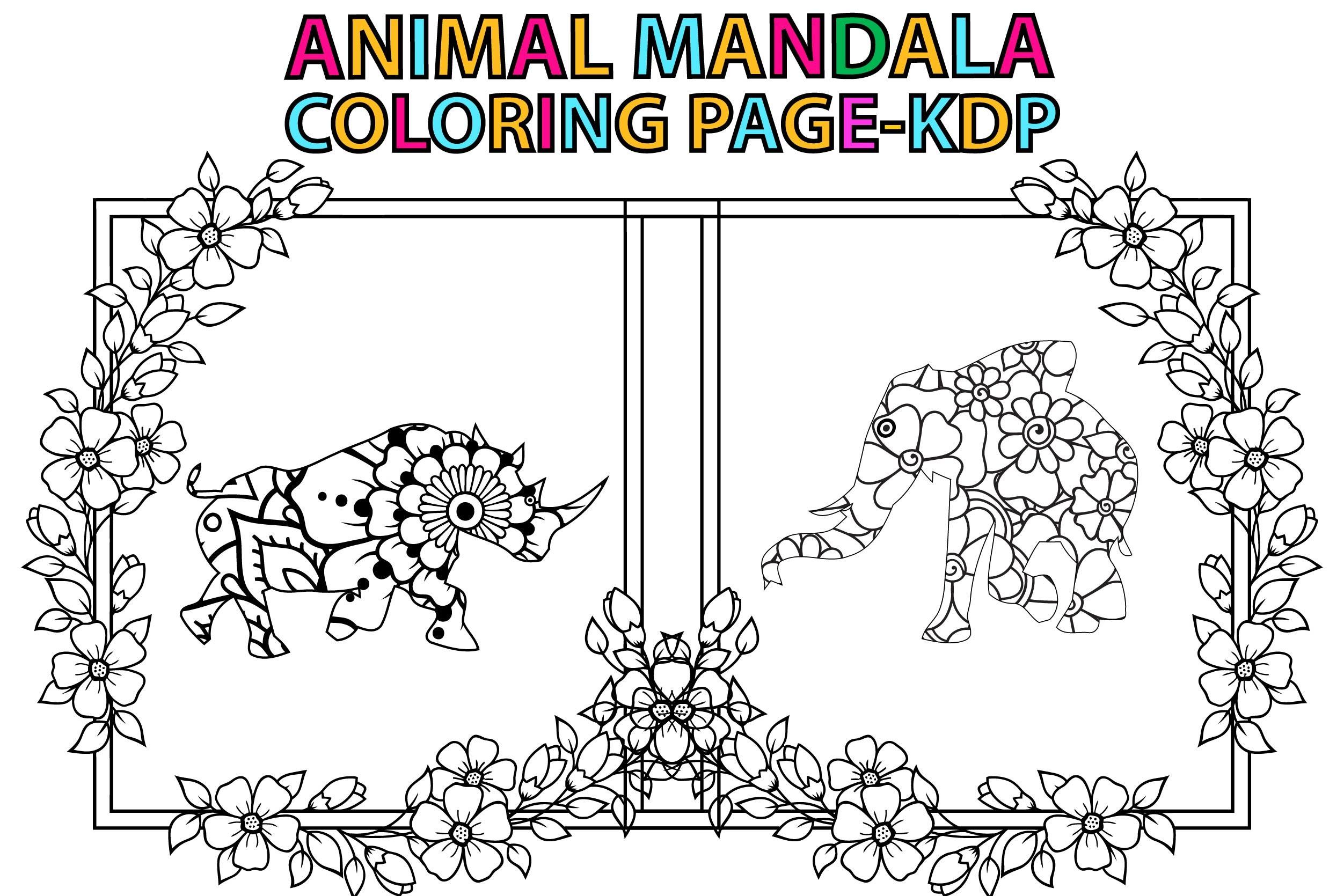 Animal Coloring Book Pages for KDP