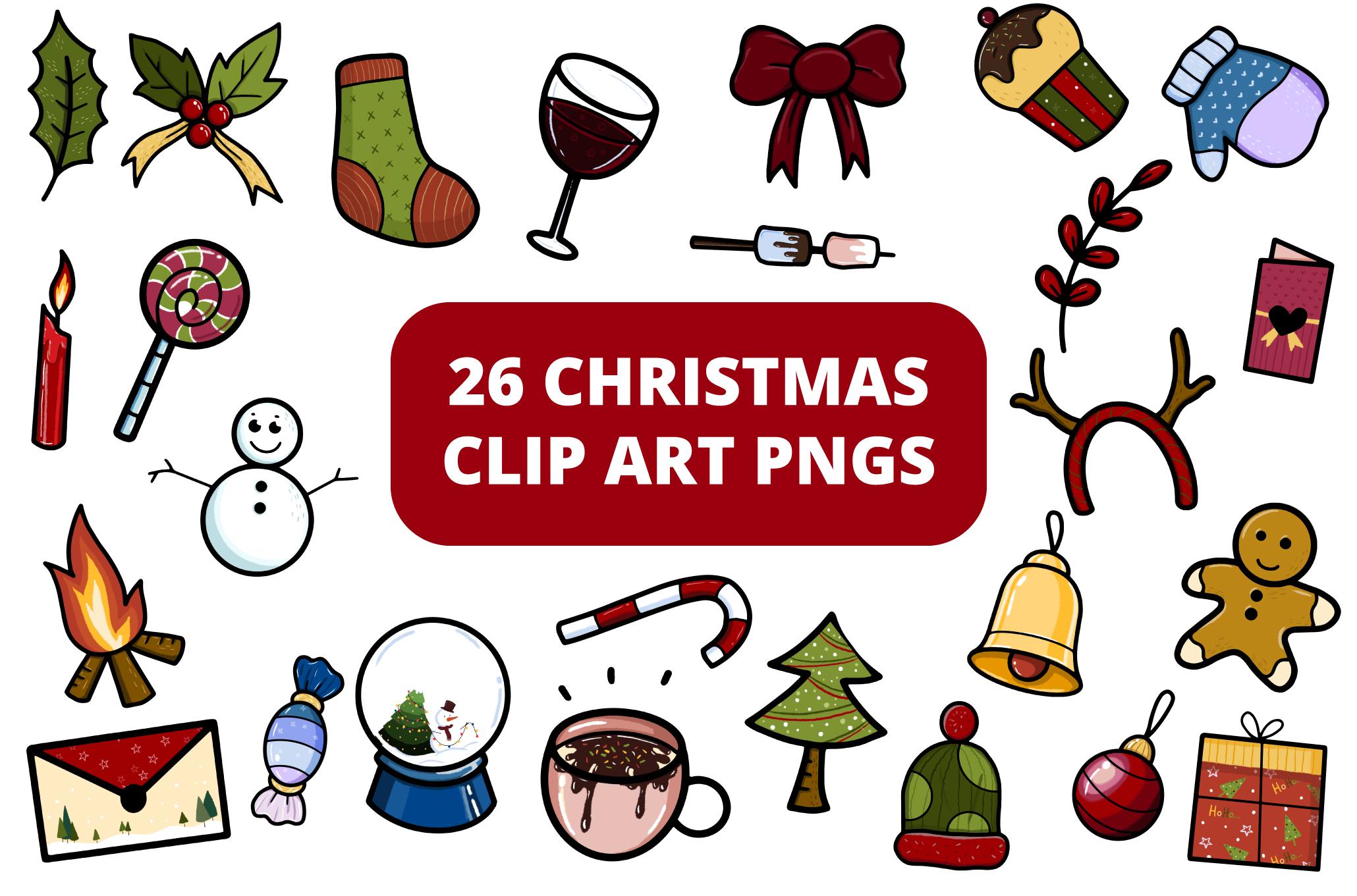 Free Christmas Clipart Set - 26 Elements