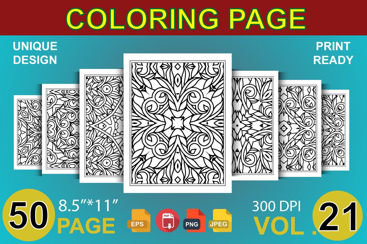 Floral Coloring Page KDP Interior Vol-21
