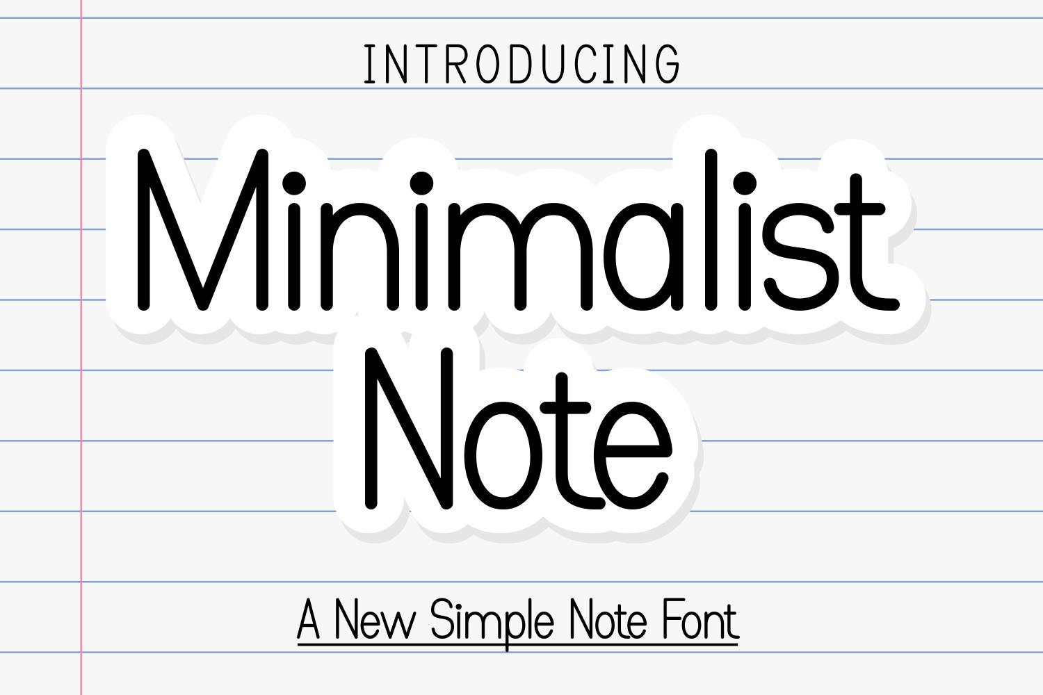 Minimalist Note Font