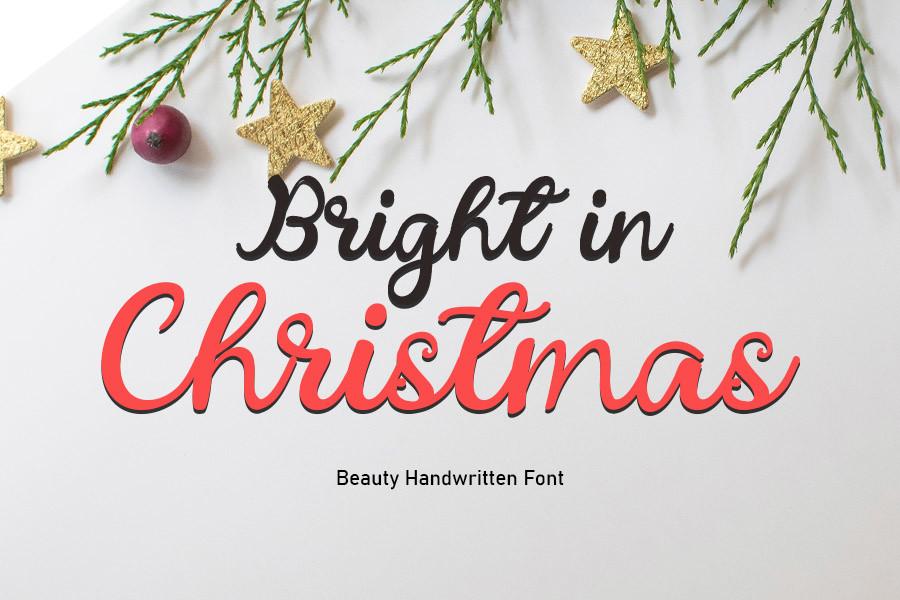 Bright in Christmas Font