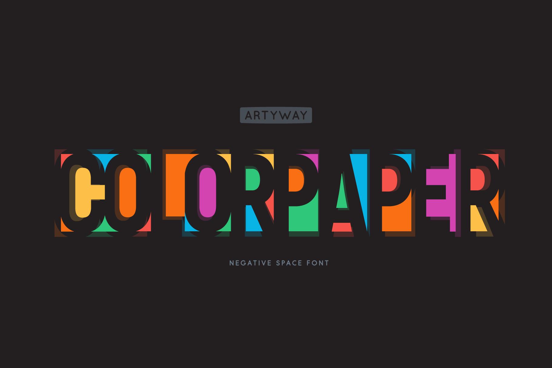 Color Paper Font