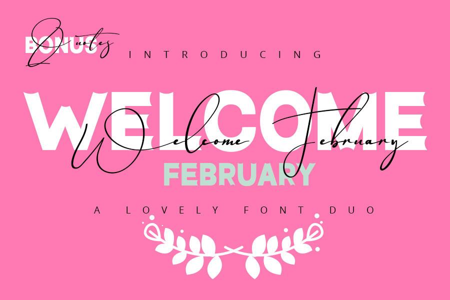 Welcome February Font