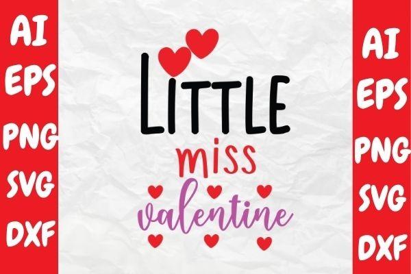 Little Miss Valentine,  Valentine Svg