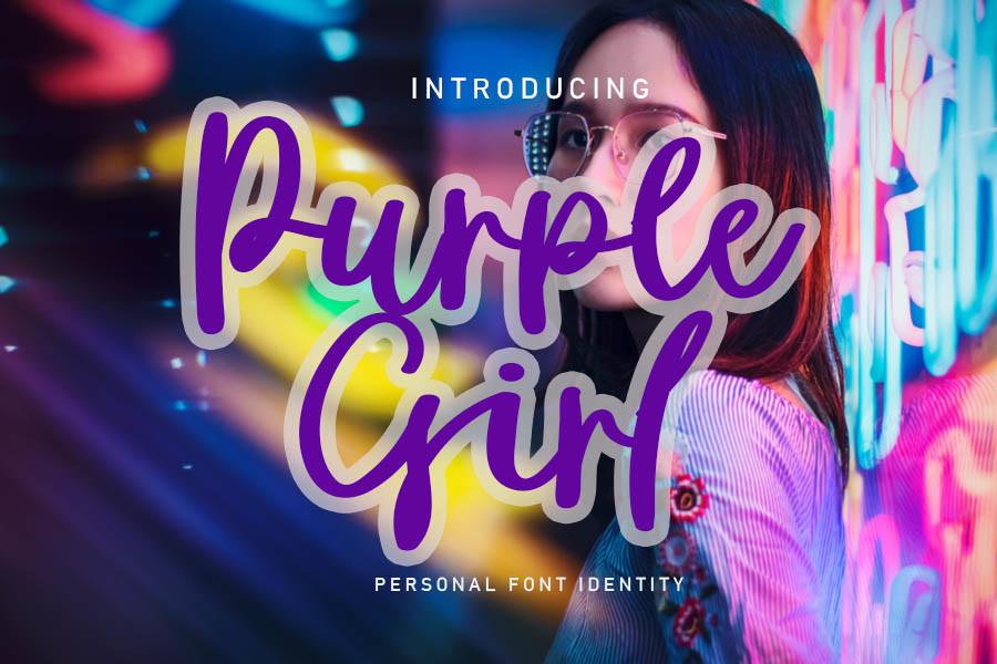 Purple Girl Font