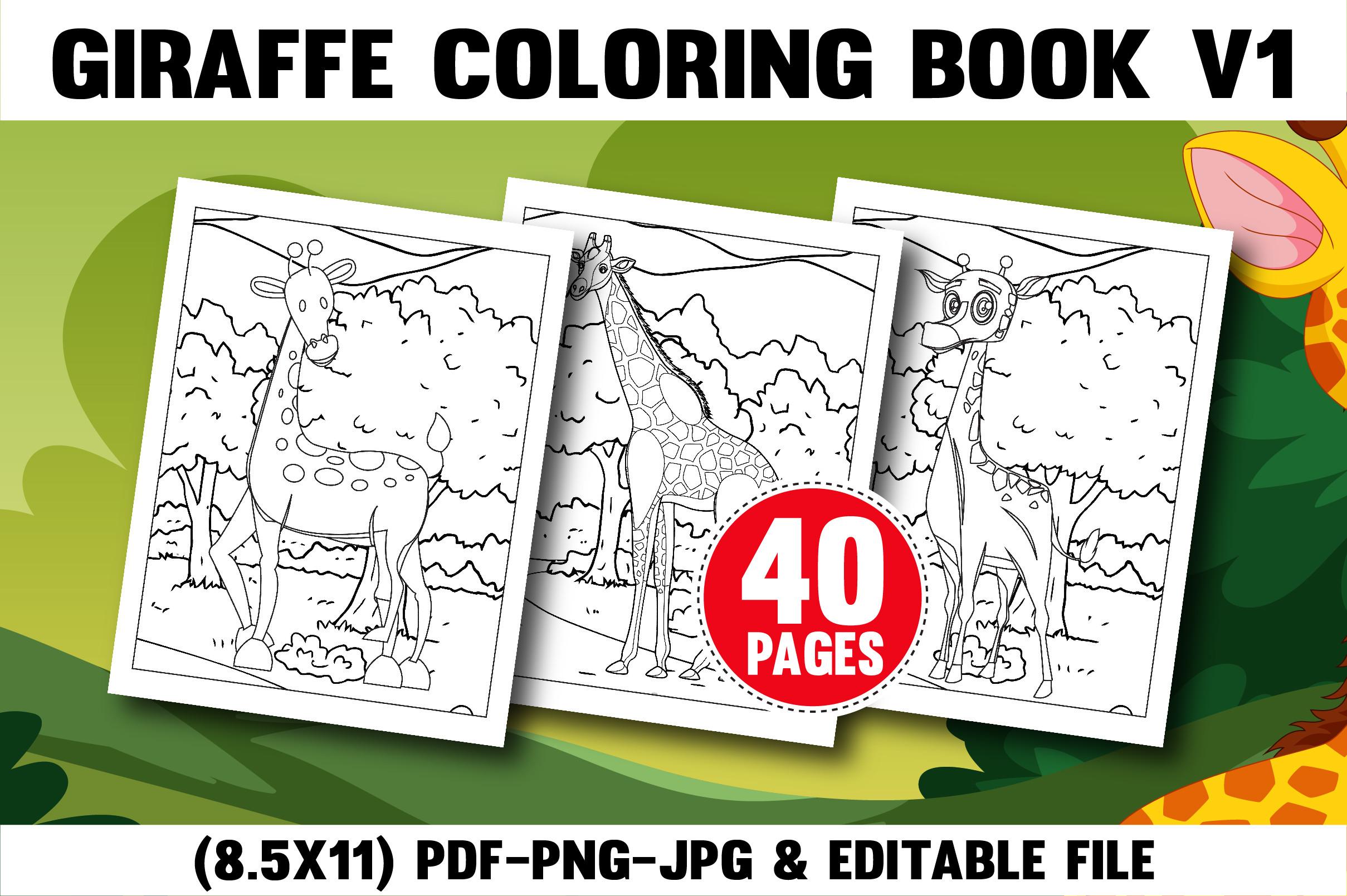 Giraffe Coloring Book for Kids Vol-1