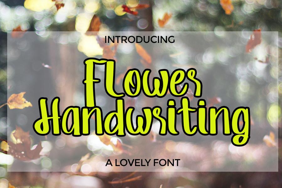 Flower Handwriting Font