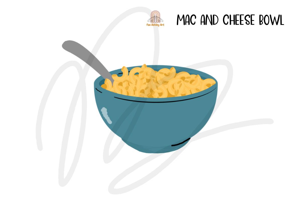 Mac and Cheese Bowl Clip Art
