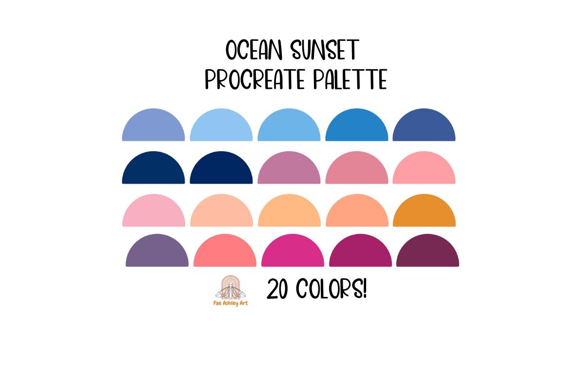 Ocean Sunset Procreate Color Palette
