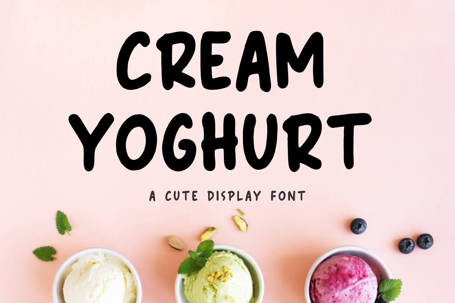 Cream Yoghurt Font