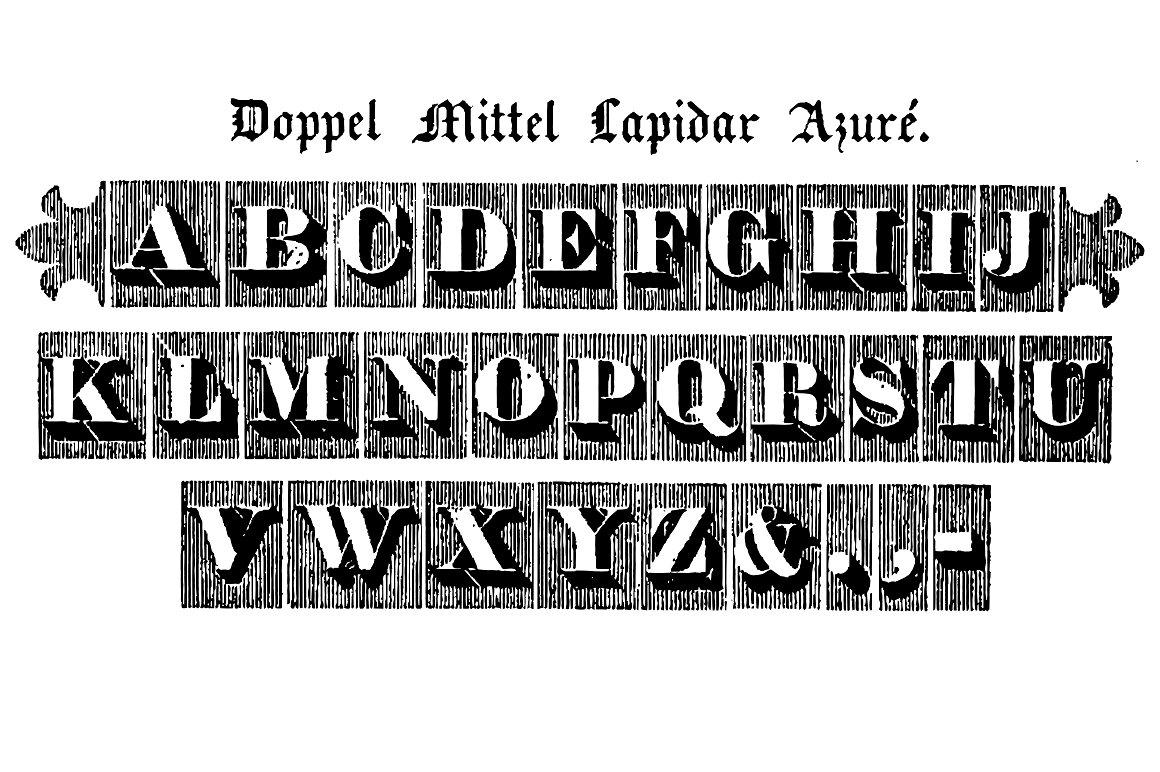 Doppel Mittel Lapidar Azure Font