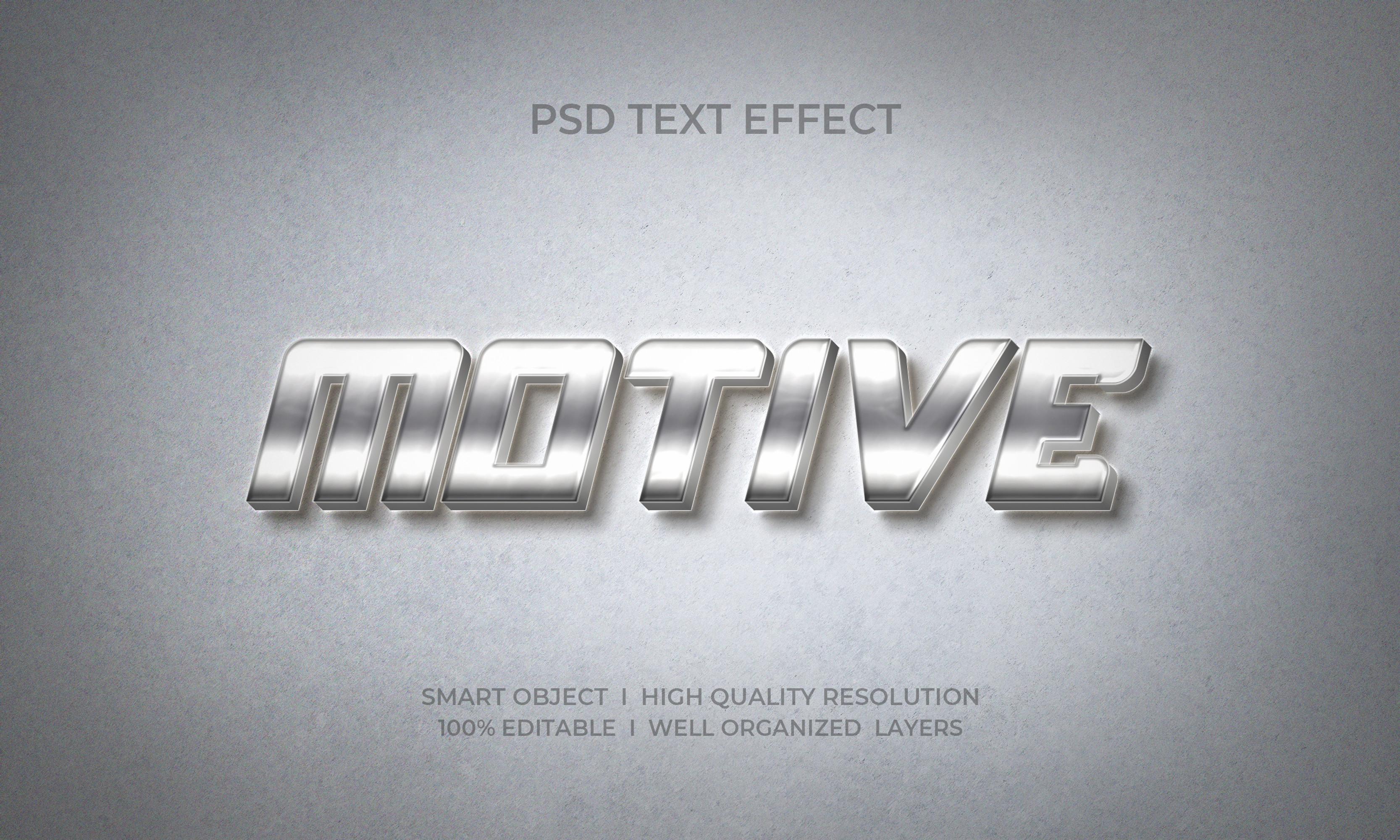 Metallic 3d Text Effect Template
