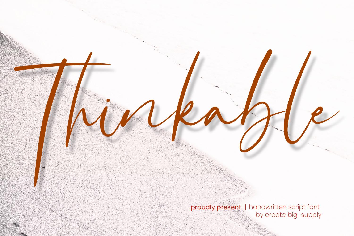 Thinkable Font