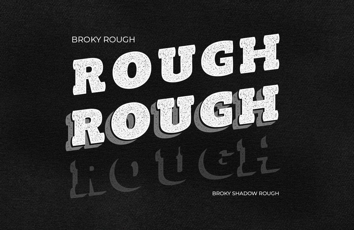 Broky Rough Font
