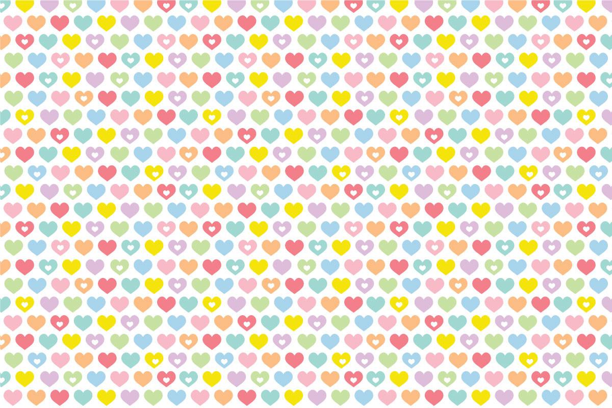 Colorful Heart Seamless Pattern Design