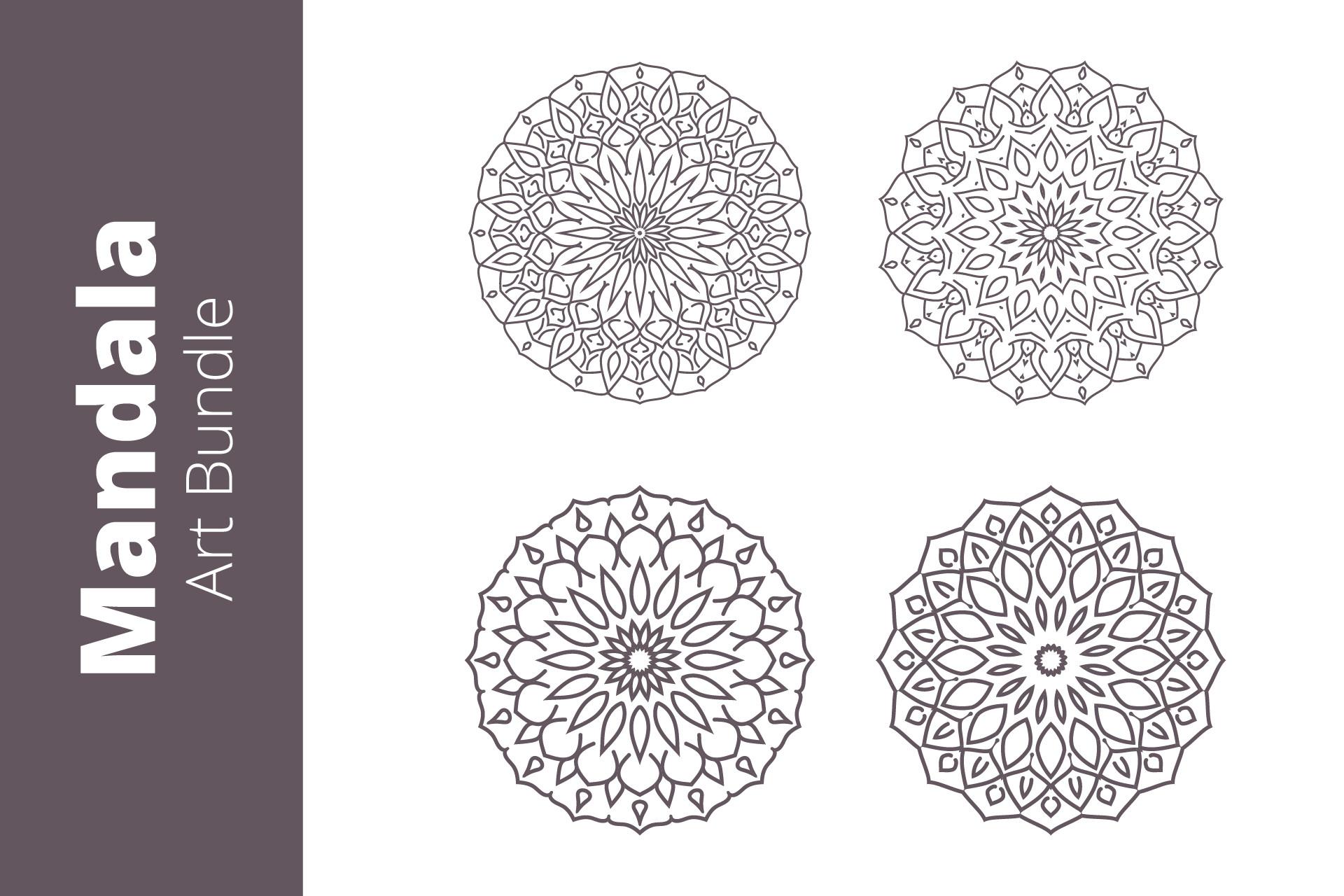 Mandala Line Art Drawing Pattern