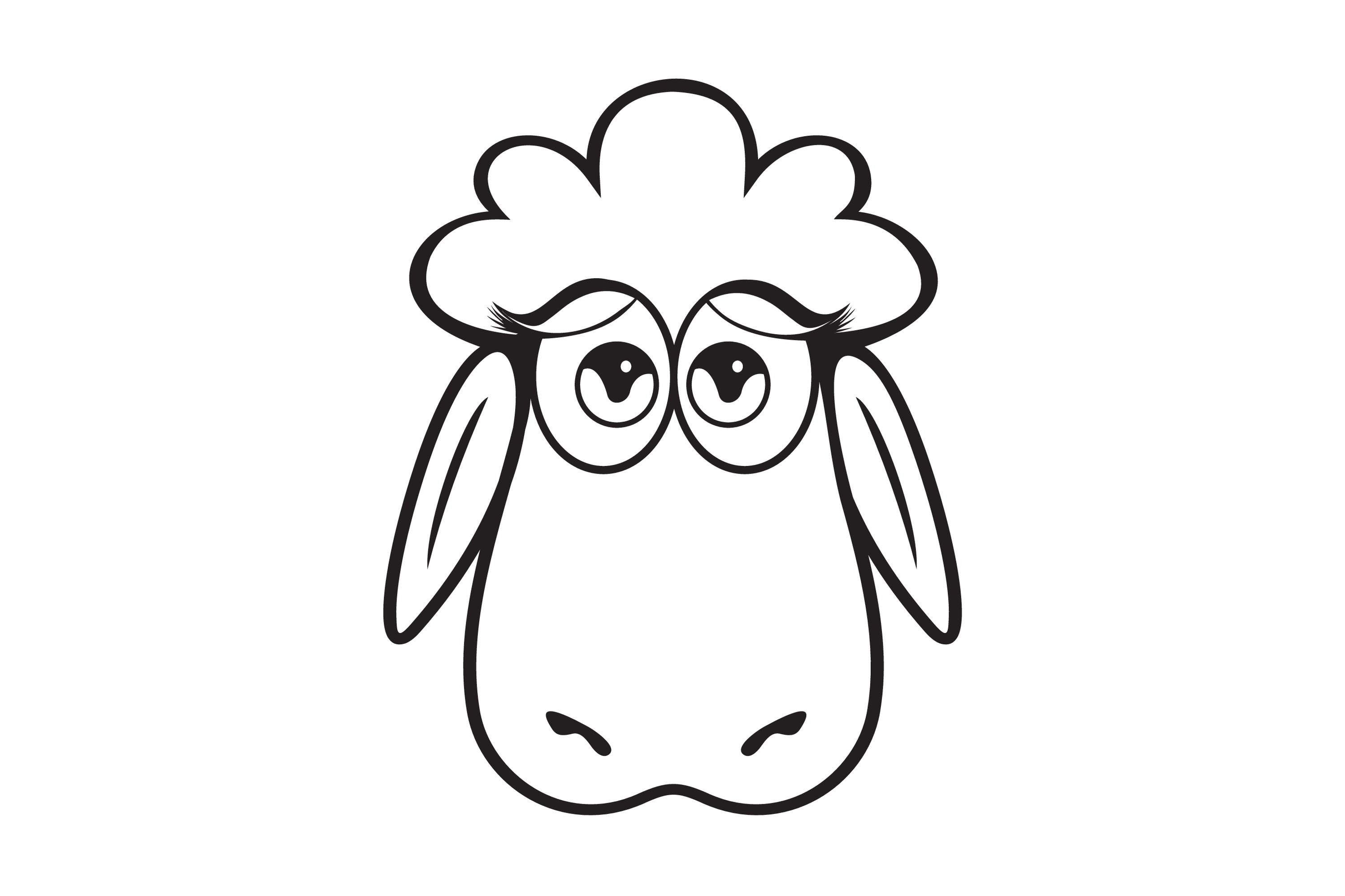 Cute Sheep Head