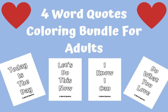 20 4 Quotes Coloring Page for Adults