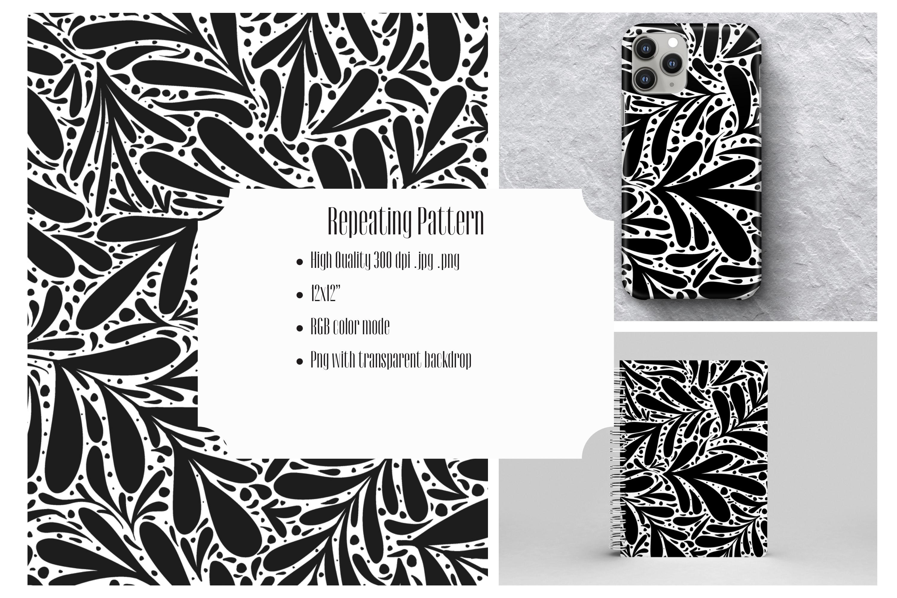 Repeating Pattern in Black and White