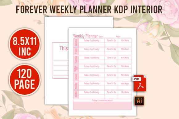 Forever Weekly Planner KDP Interior