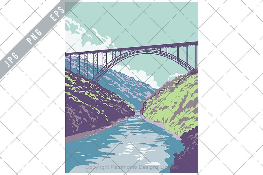New River Gorge National Park WPA Poster